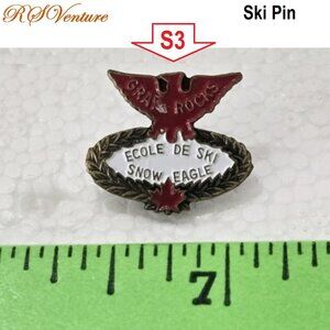 Buy one get one FREE, New Vintage Grey Rocks Ski Pin